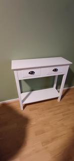 Witte sidetable., 50 tot 100 cm, Ophalen of Verzenden, Zo goed als nieuw, 25 tot 50 cm