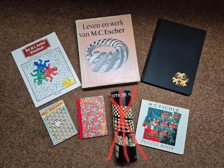 Verzameling van 6 stuks M.C Escher (ook los te koop), Boeken, Overige Boeken, Zo goed als nieuw, Ophalen of Verzenden