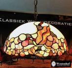Vintage Tiffany lamp - hanglamp art deco - glas in lood