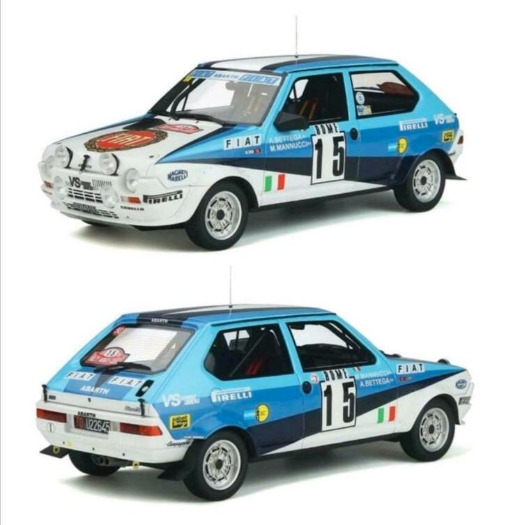 1:18 Fiat Ritmo Abarth Gr.2 uit 1980 Ottomobile 999 stuks!!, Hobby en Vrije tijd, Modelauto's | 1:18, Nieuw, Auto, OttOMobile