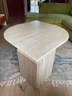 Roche Bobois 70’s teardrop travertin salontafel, Ophalen, 100 tot 150 cm, 50 tot 100 cm, Zo goed als nieuw