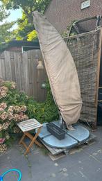 Zweefparasol + rijdbaar plateau + luxe hoes, Tuin en Terras, Ophalen, Zo goed als nieuw, 1 tot 2 meter, Zweefparasol
