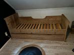 Steigerhouten bed, Ophalen, Eenpersoons, Steigerhout, Zo goed als nieuw