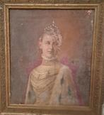 Schilderij koninging Wilhelmina, Verzamelen, Koninklijk Huis en Royalty, Ophalen, Gebruikt, Nederland, Overige typen