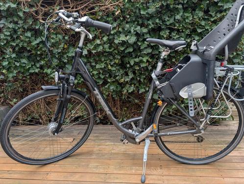 Superfijne Trekk moederfiets met Yepp kinderzitje, Fietsen en Brommers, Fietsen | Dames | Moederfietsen, Gebruikt, Overige merken