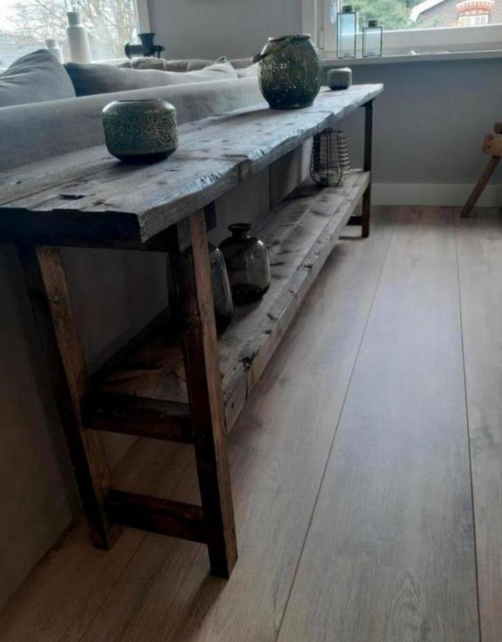 Robuuste landelijke sidetable - TV meubel 180x38x69 cm, Huis en Inrichting, Tafels | Sidetables, Nieuw, 25 tot 50 cm, Rechthoekig