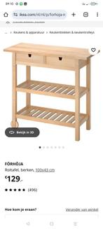 Ikea keuken trolley 100*43, Huis en Inrichting, Gebruikt, Bruin, Minder dan 100 cm, 25 tot 50 cm