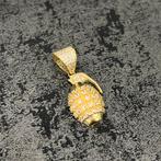 14 karaat gouden hanger granaatwerper nieuw, Ophalen of Verzenden, Zo goed als nieuw, Goud, Kruis of Symbool