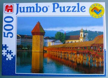 Jumbo puzzel Luzern Kapelbrug Zwitserland 500 stukjes beschikbaar voor biedingen