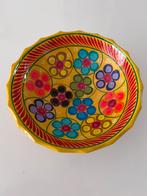 Talavera aardewerken schaaltje, geel met bloemen!, Schaal, Rond, Ophalen of Verzenden, Zo goed als nieuw