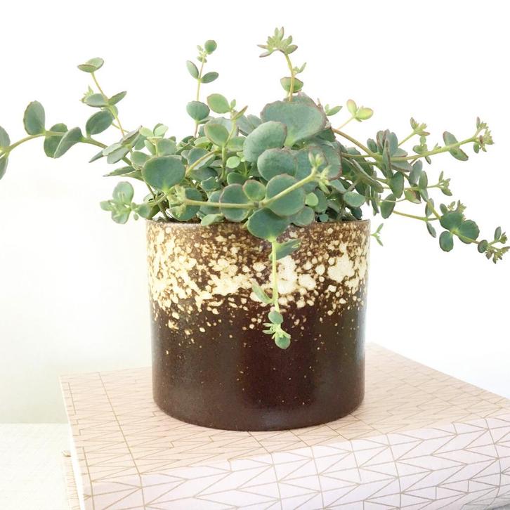 West Germany Marei BLOEMPOT fat lava bruisglazuur HK-Living, Tuin en Terras, Bloempotten, Gebruikt, Aardewerk, Binnen, Minder dan 40 cm