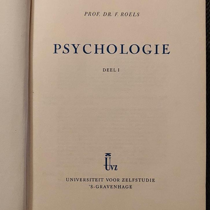 Psychologie Deel I - Prof. Dr. F. Roels, Boeken, Psychologie, Gelezen, Overige onderwerpen, Ophalen of Verzenden