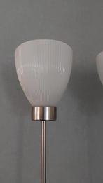 2x Ikea Svallis vloerlamp RVS met dimmer en glazen kap, Ophalen, Zo goed als nieuw, 150 tot 200 cm