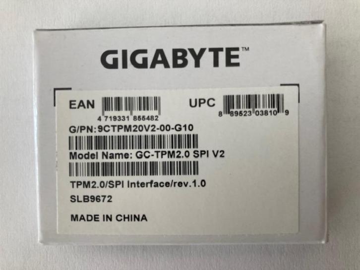 Gigabyte GC-TPM 2.0 SPI V2, Computers en Software, Moederborden, Nieuw, Overige typen, DDR4, Ophalen of Verzenden