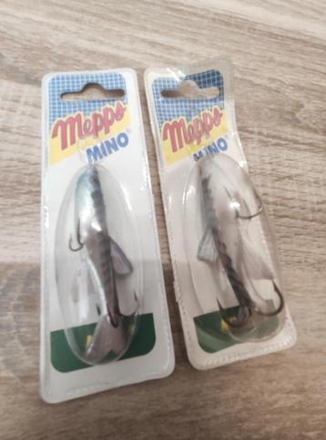 Setje 2 vintage Mepps Mino kunstaasjes.  beschikbaar voor biedingen