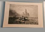 Gravure Boats off Calais, Antiek en Kunst, Kunst | Etsen en Gravures, Ophalen of Verzenden