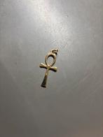 Ankh ketting hanger, Ophalen of Verzenden, Zo goed als nieuw, Kruis of Symbool, Goud