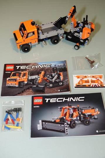 Lego Technic 42060 Roadwork Crew compleet (2 in 1 set) beschikbaar voor biedingen