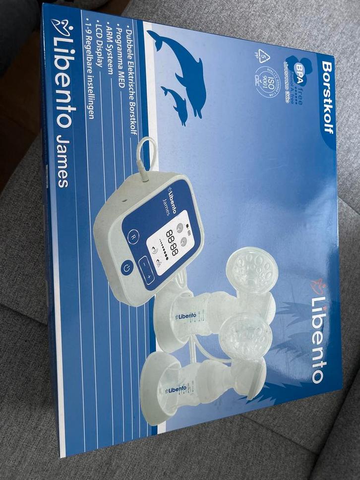 Libento James Dubbele Borstkolf + Extra's, Kinderen en Baby's, Babyvoeding en Toebehoren, Zo goed als nieuw, Borstkolf, Ophalen of Verzenden
