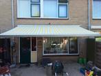 Knikarm luifel zonwering zonnescherm 4.90 mtr. breed, Ophalen, Gebruikt, 450 cm of meer, Elektrisch