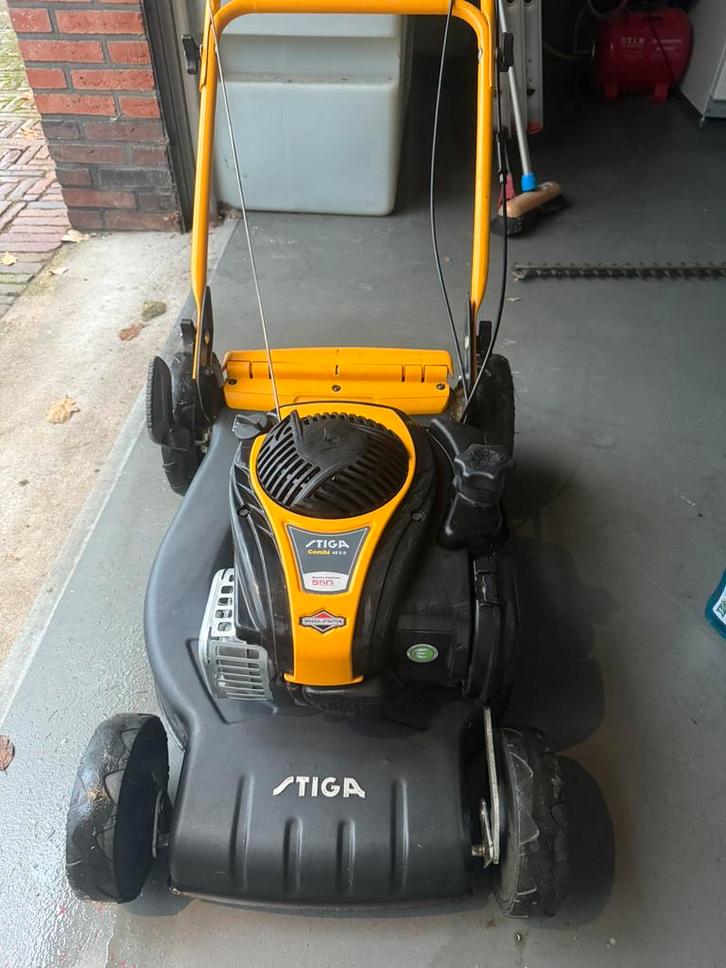 Z.G.A.N Stige benzine maaier aandrijving + mulch, Tuin en Terras, Grasmaaiers, Zo goed als nieuw, Benzine-grasmaaier, 40 t/m 49 cm