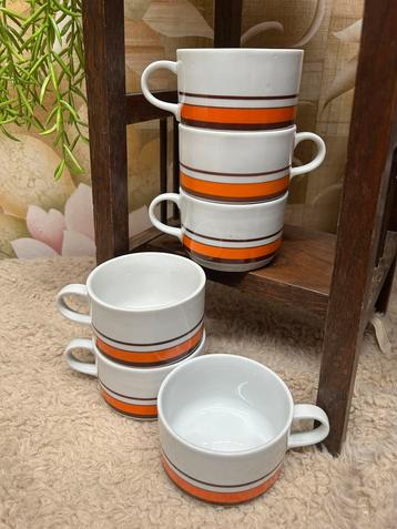 Set (6) retro soepkommen beschikbaar voor biedingen