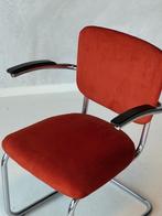 Ahrend de Cirkel fauteuil vintage buisframe stoel armstoel, Metaal, Gebruikt, Minder dan 75 cm, Vintage