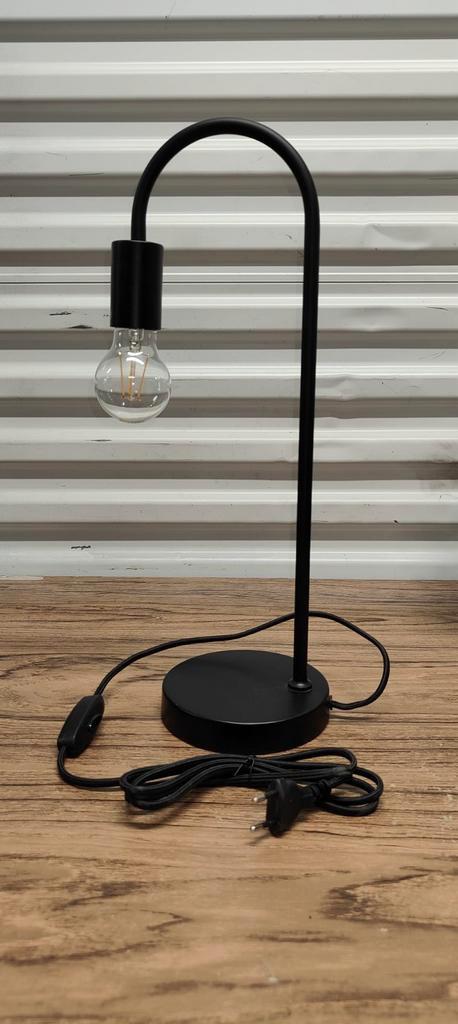 Tafellamp Dirk zwart, Huis en Inrichting, Lampen | Tafellampen, Zo goed als nieuw, Minder dan 50 cm, Metaal, Stof, Ophalen of Verzenden