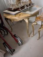 Vintage Hollywood regency salontafel, Huis en Inrichting, Tafels | Sidetables, Ophalen, Gebruikt, 25 tot 50 cm, Rond