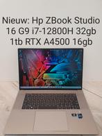 Nieuw: Hp ZBook Studio 16 G9 i7-12800H 32gb RTX A4500 16gb, Nieuw, 16 inch, Qwerty, 4 Ghz of meer