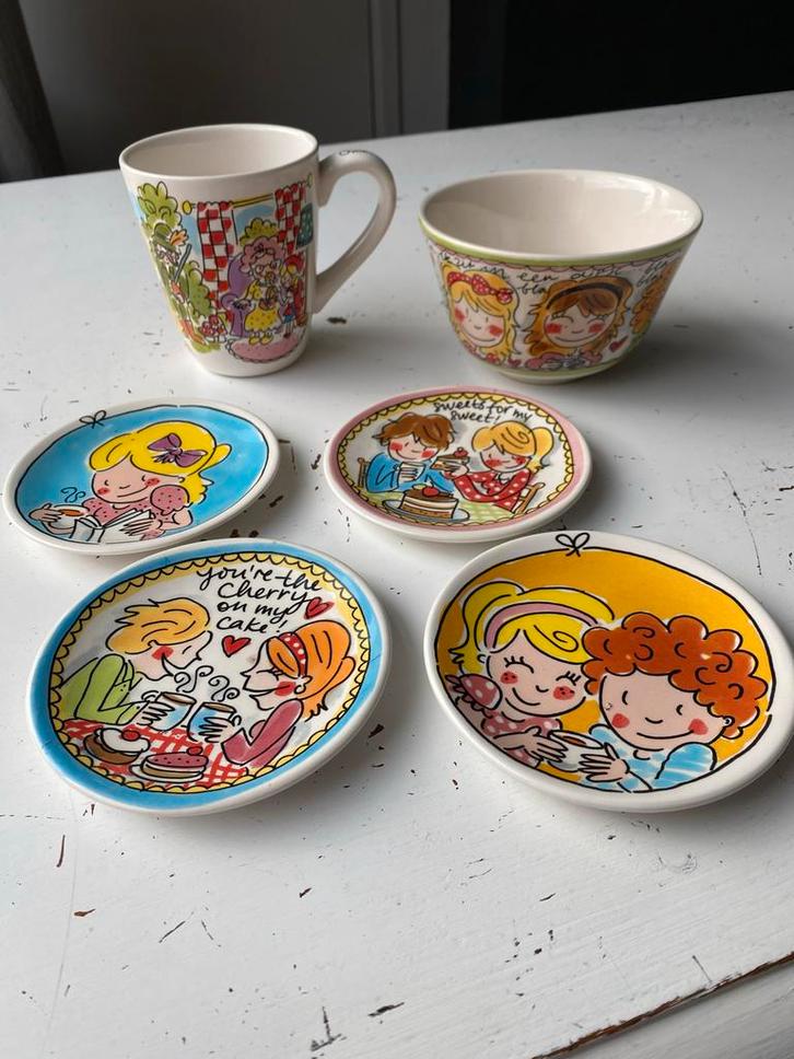 Blond Amsterdam & Efteling Servies - Diversen, Huis en Inrichting, Keuken | Servies, Gebruikt, Kop(pen) en/of Schotel(s), Blond Amsterdam