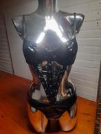 Zwarte lak body met vetersluiting, Geen, Ophalen of Verzenden, Zwart, Body of Korset