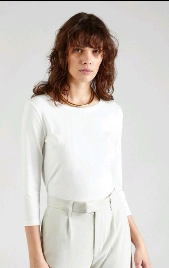 Max Mara: z.g.a.n. witte top 3/4 mouw maat S, Kleding | Dames, Tops, Zo goed als nieuw, Maat 36 (S), Wit, Lange mouw, Verzenden