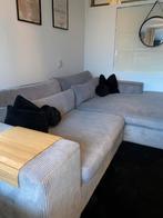 Grote grijze ribcord 320×210 cm comfortabele loungebank, Huis en Inrichting, 100 tot 125 cm, Hoekbank, 300 cm of meer, Ophalen of Verzenden