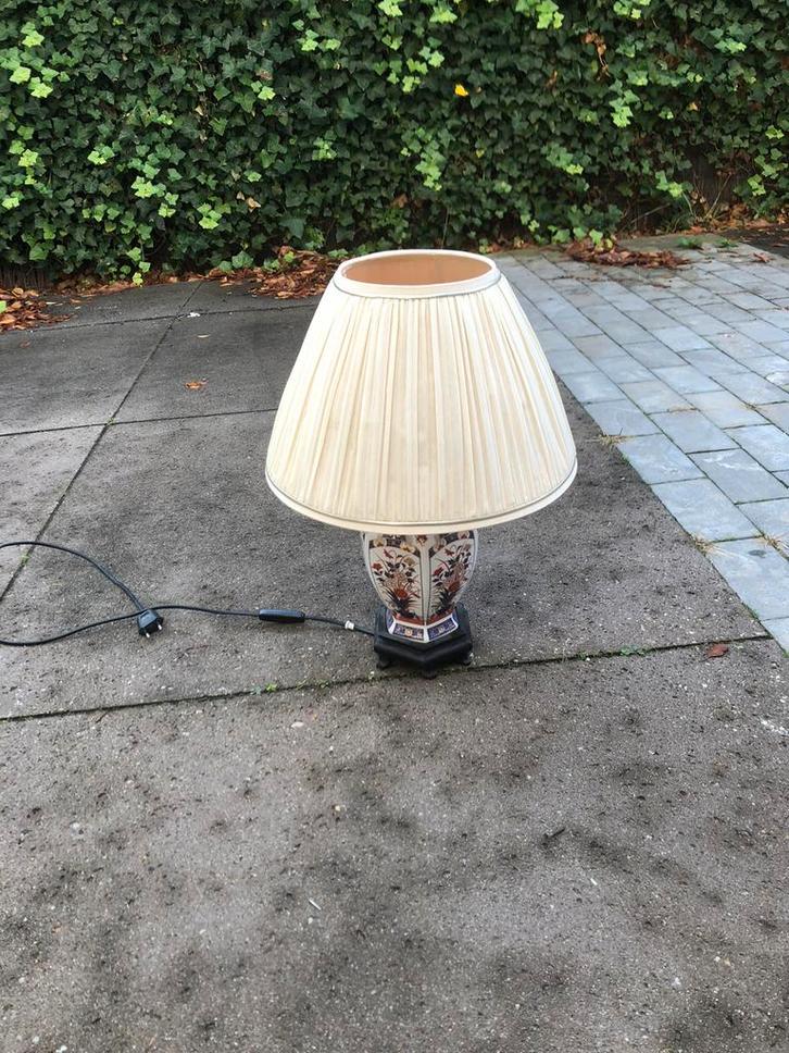 Tafellamp Imari-stijl, Huis en Inrichting, Lampen | Tafellampen, Zo goed als nieuw, Minder dan 50 cm, Overige materialen, Ophalen of Verzenden