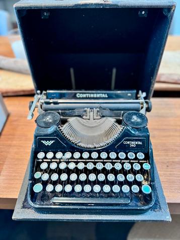 Vintage Continental 340 Typemachine met Koffer beschikbaar voor biedingen