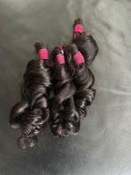 Krul haarextensies, echt haar 4 bndls, UITVERKOOP, 250 gr, Ophalen of Verzenden, Zo goed als nieuw, Pruik of Haarverlenging