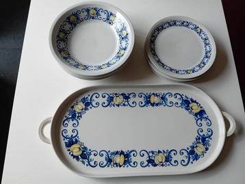 Set 9 borden + grote serveerschaal Villeroy & Boch Cadiz beschikbaar voor biedingen