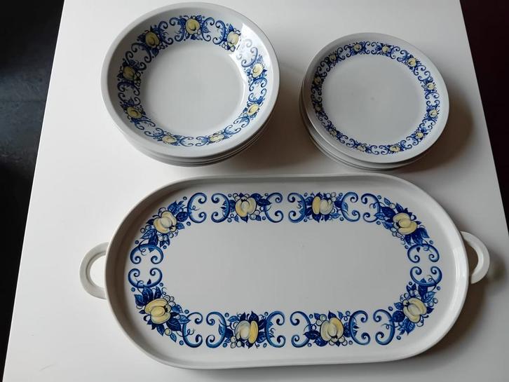 Set 9 borden + grote serveerschaal Villeroy & Boch Cadiz, Huis en Inrichting, Keuken | Servies, Zo goed als nieuw, Schaal of Schalen