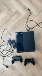 Playstation 4 + 2 controllers + oplader, Ophalen of Verzenden, Zo goed als nieuw, Met 2 controllers