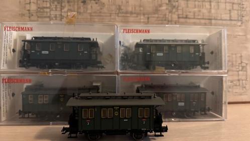 Fleischmann 5051,5057,5058 en 5059, Hobby en Vrije tijd, Modeltreinen | H0, Zo goed als nieuw, Wagon, Gelijkstroom of Wisselstroom