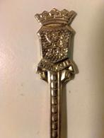 Verzilverd souvenirlepeltje Overijssel Wapenschild  kroon, Ophalen of Verzenden, Gebruikt