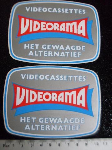2x sticker videorama logo het gewaagde alternatief cassettes beschikbaar voor biedingen