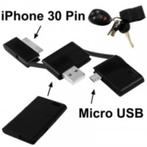 Mini Sleutelhanger Micro USB / USB Laad & Syncr. Kabel, Nieuw, Verzenden