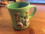 Diddl beker. groen met relief. klavertjes 4, Verzamelen, Diddl, Ophalen of Verzenden, Diddl, Servies