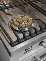 Luxe Fornuis Boretti 90cm wit + rvs 6 pits 300 oven, Witgoed en Apparatuur, Fornuizen, 60 cm of meer, Ophalen of Verzenden, Zo goed als nieuw