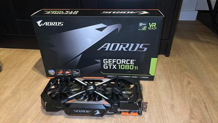 Gigabyte AORUS GeForce GTX 1080 TI 11G, Computers en Software, Videokaarten, Gebruikt, Nvidia, PCI-Express 3.0, GDDR5, HDMI, Ophalen