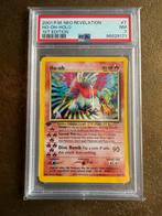 1st Edition Ho-oh 7/64 (PSA 7) + Swirl! - Neo Revelation, Ophalen of Verzenden, Zo goed als nieuw, Losse kaart