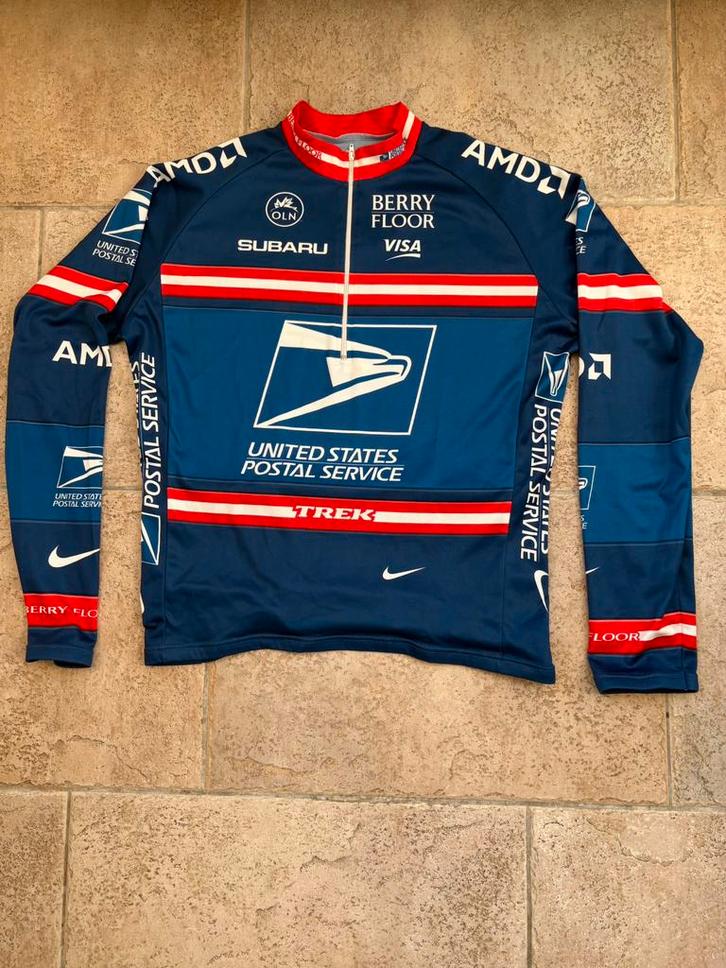 Vintage wielershirt koerstrui US Postal 2004, Fietsen en Brommers, Fietsaccessoires | Fietskleding, Zo goed als nieuw, Bovenkleding