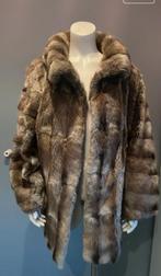 Zgan echte unisex bontjas m, Ophalen of Verzenden, Zo goed als nieuw, Maat 38/40 (M), Bruin